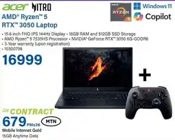Incredible Connection Acer AMD Ryzen 5 RTX 3050 Laptop offer