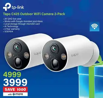 Incredible Connection tp-link Tapo C425 Outdoor WiFi Camera offer