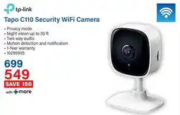 Incredible Connection Tp-link Tapo C110 Security WiFi Camera offer