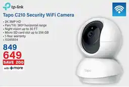 Incredible Connection Tp-link Tapo C210 Security WiFi Camera offer