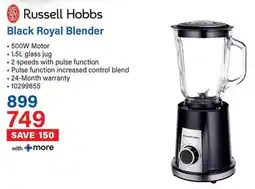 Incredible Connection Russell Hobbs Black Royal Blender offer
