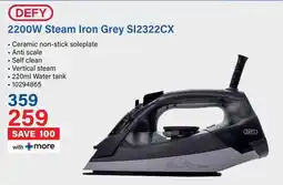 Incredible Connection DEFY 2200W Steam Iron Grey S12322CX offer