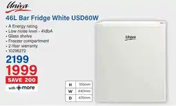 Incredible Connection Univa Bar Fridge White USD60W offer