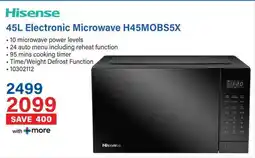 Incredible Connection Hisense Electronic Microwave H45MOBS5X offer