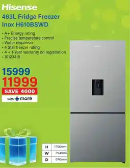 Incredible Connection Hisense Fridge Freezer Inox H610BSWD offer