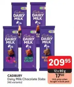 Makro CADBURY Dairy Milk Chocolate Slabs offer