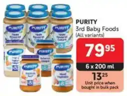 Makro PURITY 3rd Baby Foods offer