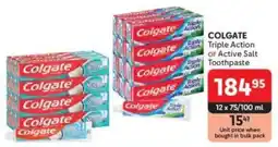 Makro COLGATE Triple Action or Active Salt Toothpaste offer
