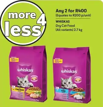 Makro WHISKAS Dry Cat Food offer