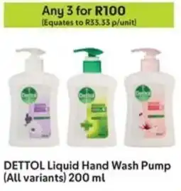 Makro DETTOL Liquid Hand Wash Pump offer