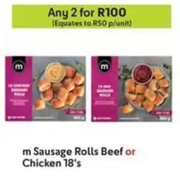 Makro m Sausage Rolls Beef or Chicken offer