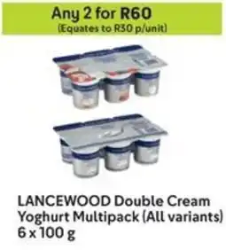 Makro LANCEWOOD Double Cream Yoghurt Multipack offer