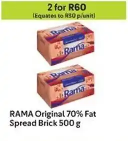 Makro RAMA Original 70% Fat Spread Brick offer