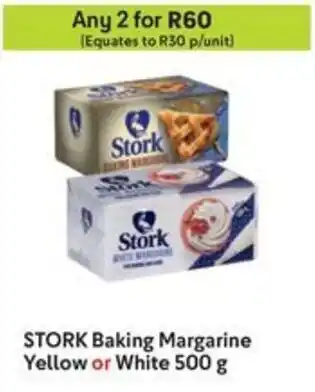 Makro STORK Baking Margarine Yellow or White offer