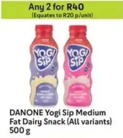 Makro DANONE Yogi Sip Medium Fat Dairy Snack offer