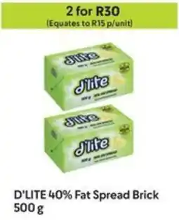 Makro D'LITE 40% Fat Spread Brick offer