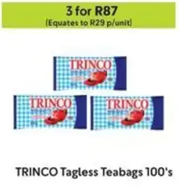 Makro TRINCO Tagless Teabags offer