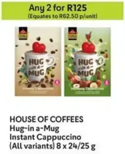 Makro HOUSE OF COFFEES Hug-in a-Mug Instant Cappuccino offer