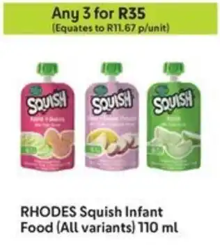 Makro RHODES Squish Infant Food offer