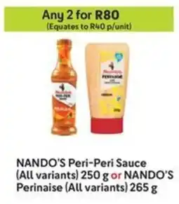 Makro NANDO'S Peri-Peri Sauce or NANDO'S Perinaise offer
