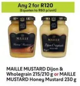 Makro MAILLE MUSTARD Dijon & Wholegrain or MAILLE MUSTARD Honey Mustard offer