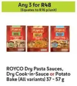 Makro ROYCO Dry Pasta Sauces, Dry Cook-in-Sauce or Potato Bake offer