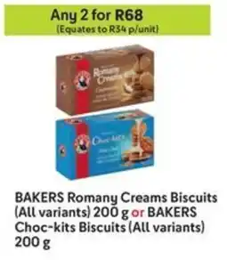 Makro BAKERS Romany Creams Biscuits or BAKERS Choc-kits Biscuits offer
