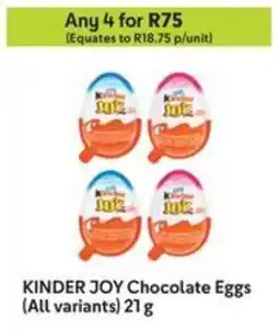 Makro KINDER JOY Chocolate Eggs offer