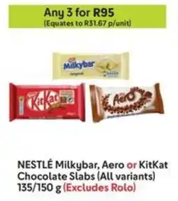 Makro NESTLÉ Milkybar, Aero or KitKat Chocolate Slabs offer