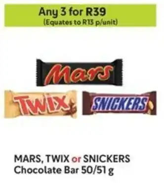 Makro MARS, TWIX or SNICKERS Chocolate Bar offer
