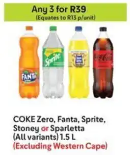 Makro COKE Zero, Fanta, Sprite, Stoney or Sparletta offer