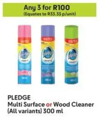 Makro PLEDGE Multi Surface or Wood Cleaner offer