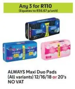 Makro ALWAYS Maxi Duo Pads offer