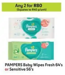 Makro PAMPERS Baby Wipes Fresh or Sensitive offer