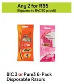 Makro BIC 3 or Pure3 Disposable Razors offer