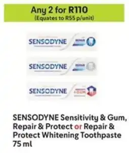 Makro SENSODYNE Sensitivity & Gum, Repair & Protect or Repair & Protect Whitening Toothpaste offer