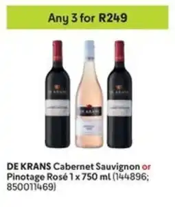 Makro DE KRANS Cabernet Sauvignon or Pinotage Rosé offer