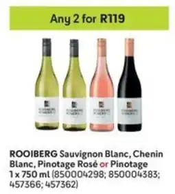 Makro ROOIBERG Sauvignon Blanc, Chenin Blanc, Pinotage Rosé or Pinotage offer