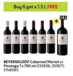 Makro BEYERSKLOOF Cabernet/Merlot or Pinotage offer
