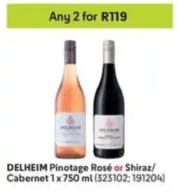 Makro DELHEIM Pinotage Rosé or Shiraz/ Cabernet offer