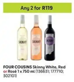 Makro FOUR COUSINS Skinny White, Red or Rosé offer