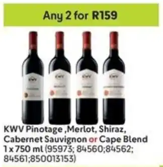 Makro KWV Pinotage,Merlot, Shiraz, Cabernet Sauvignon or Cape Blend offer