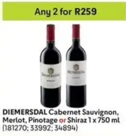 Makro DIEMERSDAL Cabernet Sauvignon, Merlot, Pinotage or Shiraz offer