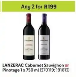 Makro LANZERAC Cabernet Sauvignon or Pinotage offer