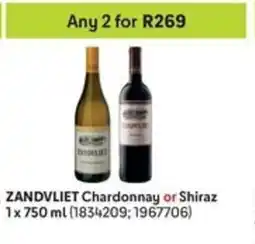 Makro ZANDVLIET Chardonnay or Shiraz offer