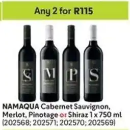 Makro NAMAQUA Cabernet Sauvignon, Merlot, Pinotage or Shiraz offer