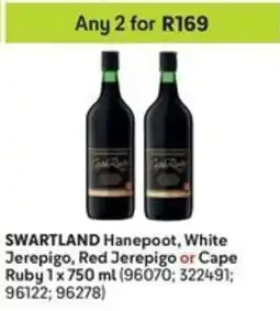 Makro SWARTLAND Hanepoot, White Jerepigo, Red Jerepigo or Cape Ruby offer