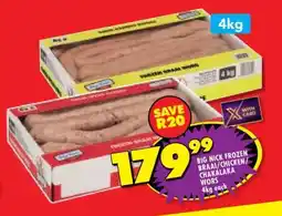 Shoprite BIG NICK FROZEN BRAAI/CHICKEN CHAKALAKA WORS offer