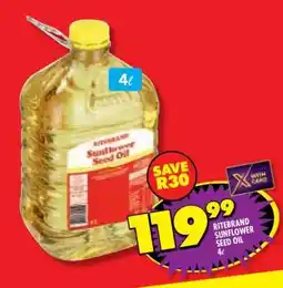 Shoprite Ritebrand Sunflower Seed Oil 4ℓ offer
