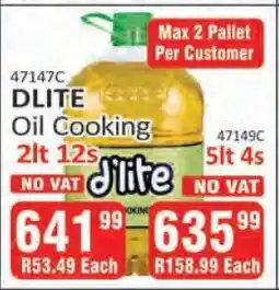 KitKat Cash and Carry DLITE Oil Cooking 2lt 12s offer